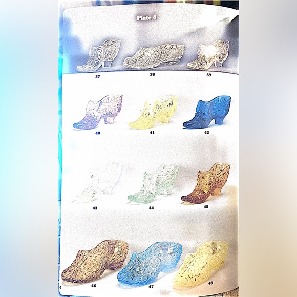 EAPG - Antique Bryce Brothers Daisy & Button Blue Glass Shoe - Picture 15 of 16